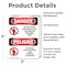 Signmission Do Not Enter Hazardous Area Bilingual Danger Sign, Vinyl Decal, 3.5in W x 5in L, 2PK OS-2PACK-DS-D-35-VS-1133 - alternate 3